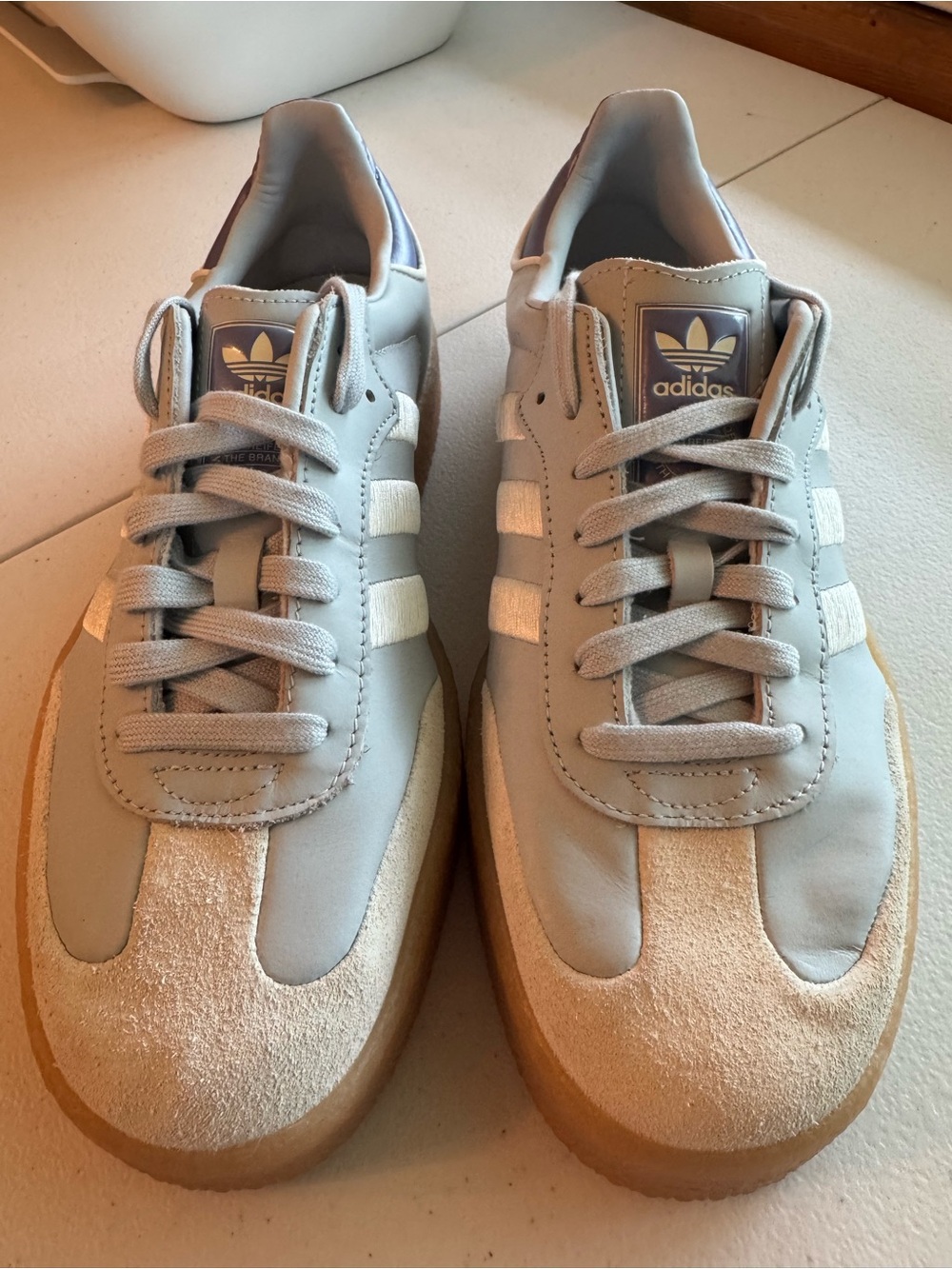 Womens adidas Sambae Athletic Shoe-Halo Blue Spark Metallic, Size 9.5W. New. - Picture 2 of 7